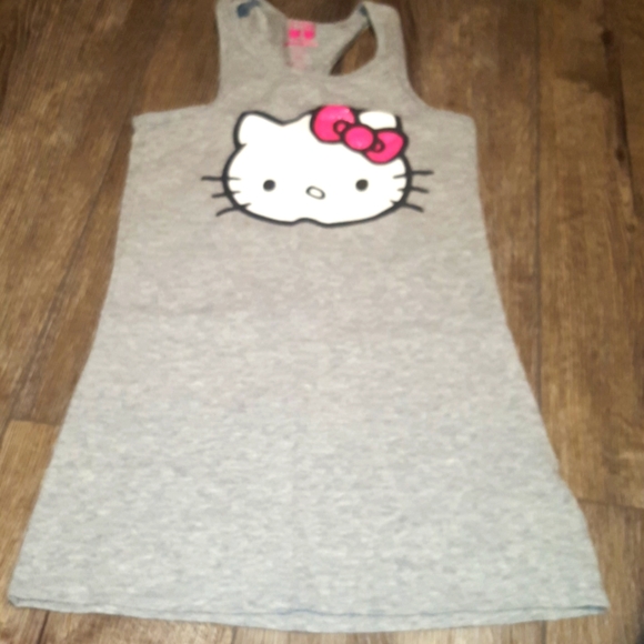 chinese dress ladies Hello Kitty Manga Longline Evil Tee Dress